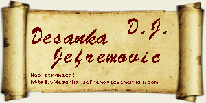 Desanka Jefremović vizit kartica